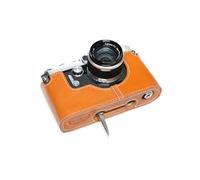 Handmade Genuine Real Leather Half Camera Case Bag Cover for Canon VT VT Deluxe VI-T Film Camera Sandy Brown color