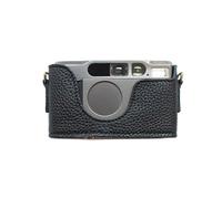 Handmade Genuine Real Leather Half Camera Case Bag Cover for Contax T2 Black