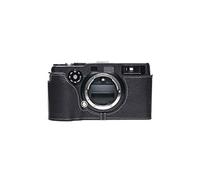 Handmade Genuine Real Leather Half Camera Case Bag Cover for Hasselblad XPan for Fujifilm TX-1 Black Color