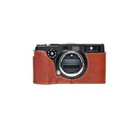Handmade Genuine Real Leather Half Camera Case Bag Cover for Hasselblad XPan for Fujifilm TX-1 Rufous color