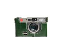 Handmade Genuine Real Leather Half Camera Case Bag Cover for Leica CM Green color