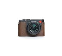 Handmade Genuine Real Leather Half Camera Case Bag Cover for Leica D-LUX8 Coffee Color