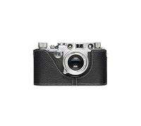 Handmade Genuine Real Leather Half Camera Case Bag Cover for Leica ic iic iiic iiid if iif iiif ig iiig Black Color (without Selftimer+Film type indicator)