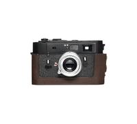 Handmade Genuine Real Leather Half Camera Case Bag Cover for Leica M5 Coffee color