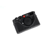 Handmade Genuine Real Leather Half Camera Case Bag Cover for Leica M7 M6 Black color