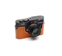 Handmade Genuine Real Leather Half Camera Case Bag Cover for Leica M8 M9 M9P M-E M Monochrome Sandy Brown color