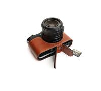 Handmade Genuine Real Leather Half Camera Case Bag Cover for Leica Q2 Rufous color