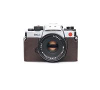 Handmade Genuine Real Leather Half Camera Case Bag Cover for Leica R6 R6.2 R5 Coffee color