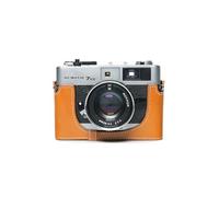 Handmade Genuine Real Leather Half Camera Case Bag Cover for Minolta Hi-Matic 7Sii Film Camera Sandy Brown color