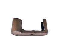 Handmade Genuine Real Leather Half Camera Case Bag Cover for Nikon F80 Coffee color