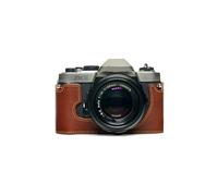 Handmade Genuine Real Leather Half Camera Case Bag Cover for Nikon FM10 Rufous color