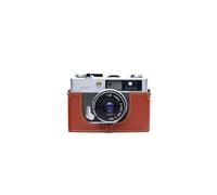 Handmade Genuine Real Leather Half Camera Case Bag Cover for Olympus 35 ED Rufous color