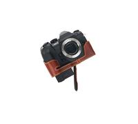 Handmade Genuine Real Leather Half Camera Case Bag Cover for Olympus OM-D E-M1 Mark II III Rufous color