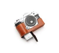 Handmade Genuine Real Leather Half Camera Case Bag Cover for Olympus OM-D E-M5 Mark iii Rufous color
