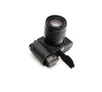 Handmade Genuine Real Leather Half Camera Case Bag Cover for Panasonic GX9 GX7 Mark iii Black Color