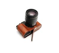 Handmade Genuine Real Leather Half Camera Case Bag Cover for Panasonic GX9 GX7 Mark iii Rufous color