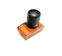 Handmade Genuine Real Leather Half Camera Case Bag Cover for Panasonic GX9 GX7 Mark iii Sandy Brown color