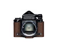 Handmade Genuine Real Leather Half Camera Case Bag Cover for Pentax 67 6x7 67 TTL Coffee color
