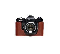 Handmade Genuine Real Leather Half Camera Case Bag Cover for Pentax ES II Rufous color