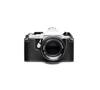Handmade Genuine Real Leather Half Camera Case Bag Cover for Pentax ME ME Super MV MV-1 Black Color