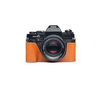 Handmade Genuine Real Leather Half Camera Case Bag Cover for Pentax Super A Sandy Brown color