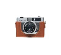 Handmade Genuine Real Leather Half Camera Case Bag Cover for Petri Color 35 35E Film Camera Rufous color