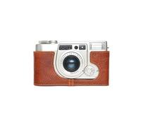 Handmade Genuine Real Leather Half Camera Case Bag Cover for Rollei AFM35 for FUJIFILM KLASSE W/S Rufous color