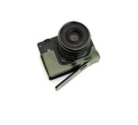 Handmade Genuine Real Leather Half Camera Case Bag Cover for Sigma fp Green color