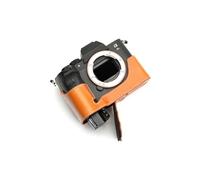 Handmade Genuine Real Leather Half Camera Case Bag Cover for Sony A7R IV A7R 4 A7R M4 Sandy Brown color