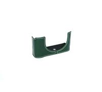 Handmade Genuine Real Leather Half Camera Case Bag Cover for Sony RX1R III Mark III M3 Green Color