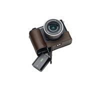 Handmade Genuine Real Leather Half Camera Case Bag Cover for Sony ZV-E1 ZVE1 Coffee color