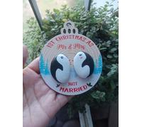 Handmade Ghost Ornament - Mini Halloween Tree Decoration - “Books are My Favorite Kind of Magic” - Spooky Ghost Christmas Ornament for Book Lovers, Small Ghost Ornament for Tree (Penguin)