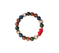 Handmade Glass Bead With Animal Pendant For Good Luck Adjustable Hand String Stylish Business Meeting Jewelry Wealth Attracting