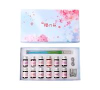 Handmade Glass Dip Pen Delicate Appearance Glass Gift Box Writing Drawing Friend Vintage Handmade Dip Pen Flower Calligraphy For Drawing Decor
