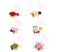 Handmade Glass Fish Decorations With Bubble 6Piece Aquarium Float Decoration For Creative Homes Embellishment Office Embellishment