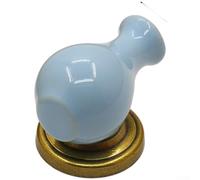 Handmade Glazed Knob for Kitchen Cupboard Doors(Light Blue) | Handmade glaze craft, vibrant wine bottle shape, red yellow green blue, fits 1-4.5cm doors, kitchen wardrobe use