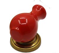 Handmade Glazed Knob for Kitchen Cupboard Doors(Red) | Handmade glaze craft, vibrant wine bottle shape, red yellow green blue, fits 1-4.5cm doors, kitchen wardrobe use
