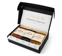 Handmade Glycerine Soap Set, Pack of 3 Luxury OUD Scented Soap Bars, Amber, Royal & Honey Rose Oud Fragrances, Moisturising Soap for Face, Body & Hands, Gift Box Set, 3 x 100g Soaps