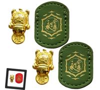 Handmade Golden Turtle Feng Shui Amulet,Golden Lucky Charm Turtle Bite Coin (2Health,Black box)