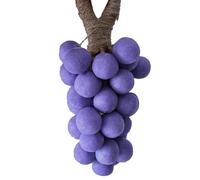 Handmade Grape Cluster Soap on a Rope - Net Bag Set of 20 or 40 Botanical Grape-Shaped Soaps (Cyan, Black or Purple), Cold-Process Facial & Body Cleansing Bars with Fruity Aroma