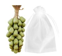 Handmade Grape Cluster Soap on a Rope - Net Bag Set of 20 or 40 Botanical Grape-Shaped Soaps (Cyan, Black or Purple), Cold-Process Facial & Body Cleansing Bars with Fruity Aroma