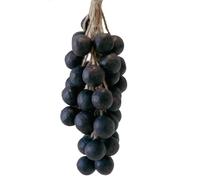 Handmade Grape Cluster Soap on a Rope - Net Bag Set of 20 or 40 Botanical Grape-Shaped Soaps (Cyan, Black or Purple), Cold-Process Facial & Body Cleansing Bars with Fruity Aroma