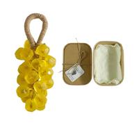 Handmade Grape Shape Soap Block Natural Coconut Oil Formulas With Hanging Rope Bath Decors For Skin Careful Gifts Handmade Shape Natural Ingredient Bathroom