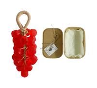 Handmade Grape Shape Soap Block Natural Coconut Oil Formulas With Hanging Rope Bath Decors For Skin Careful Gifts Handmade Shape Natural Ingredient Bathroom