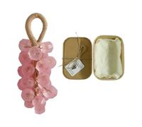 Handmade Grape Shape Soap Block Natural Coconut Oil Formulas With Hanging Rope Bath Decors For Skin Careful Gifts Handmade Shape Natural Ingredient Bathroom