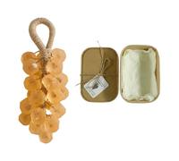 Handmade Grape Shape Soap Block Natural Coconut Oil Formulas With Hanging Rope Bath Decors For Skin Careful Gifts Handmade Shape Natural Ingredient Bathroom