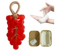 Handmade Grape Soap,Grape Soap On A Rope,Grapes Shape Soaps,Natural & Gentle Cleansing for Hands,Face & Body,Lasting Fragrance,Moisturizing and Nourishing,Christmas Gifts for Men Women Kids (1, B)