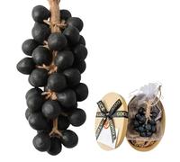Handmade Grape Soap on a Rope, Cold Process Artisan Soap, Grape Cluster Design with Natural Fragrance, Moisturizing Face & Body Wash for Men & Women (1, black)