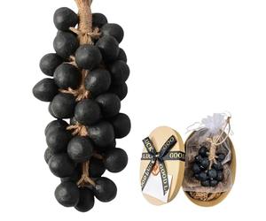 Handmade Grape Soap on a Rope, Cold Process Artisan Soap, Grape Cluster Design with Natural Fragrance, Moisturizing Face & Body Wash for Men & Women (1, black)