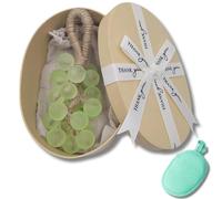 Handmade Grape Soap on a Rope & Foaming Net - Crystal Clear Artisan Bar with Lasting Fragrance, Natural Cold Process for Skin Hydration, Decorative Bath Accessory for Home Decor (Jasmine)